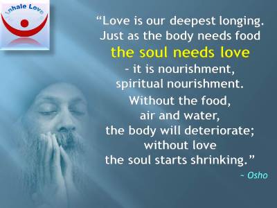 Love is Food for the Soul - Osho quotes